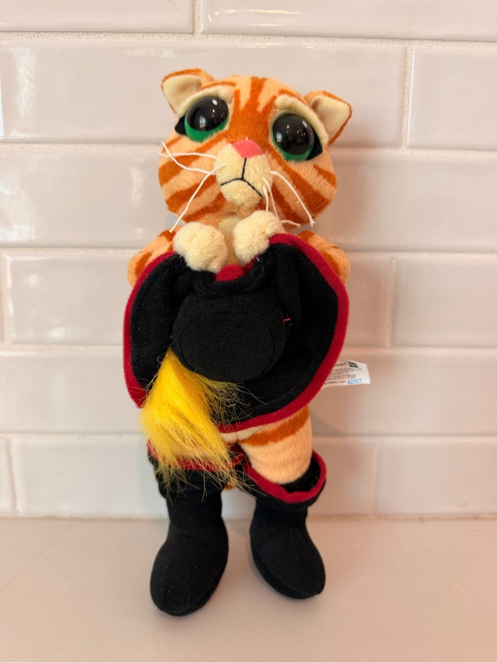 vintage 2004 Hasbro Shrek 2 Puss in Boots Plush